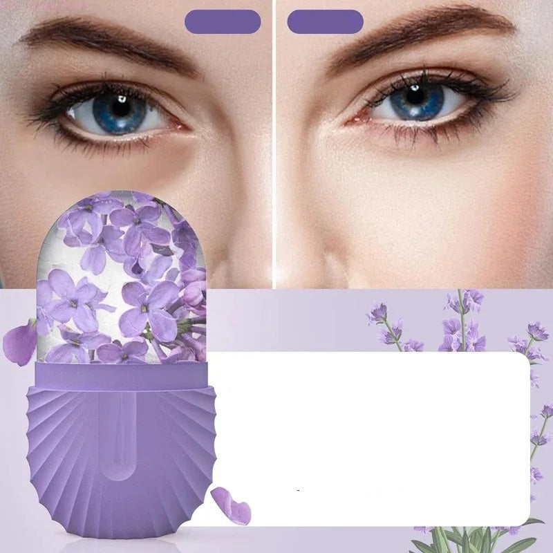 Juego de herramientas de belleza facial con rodillo de hielo