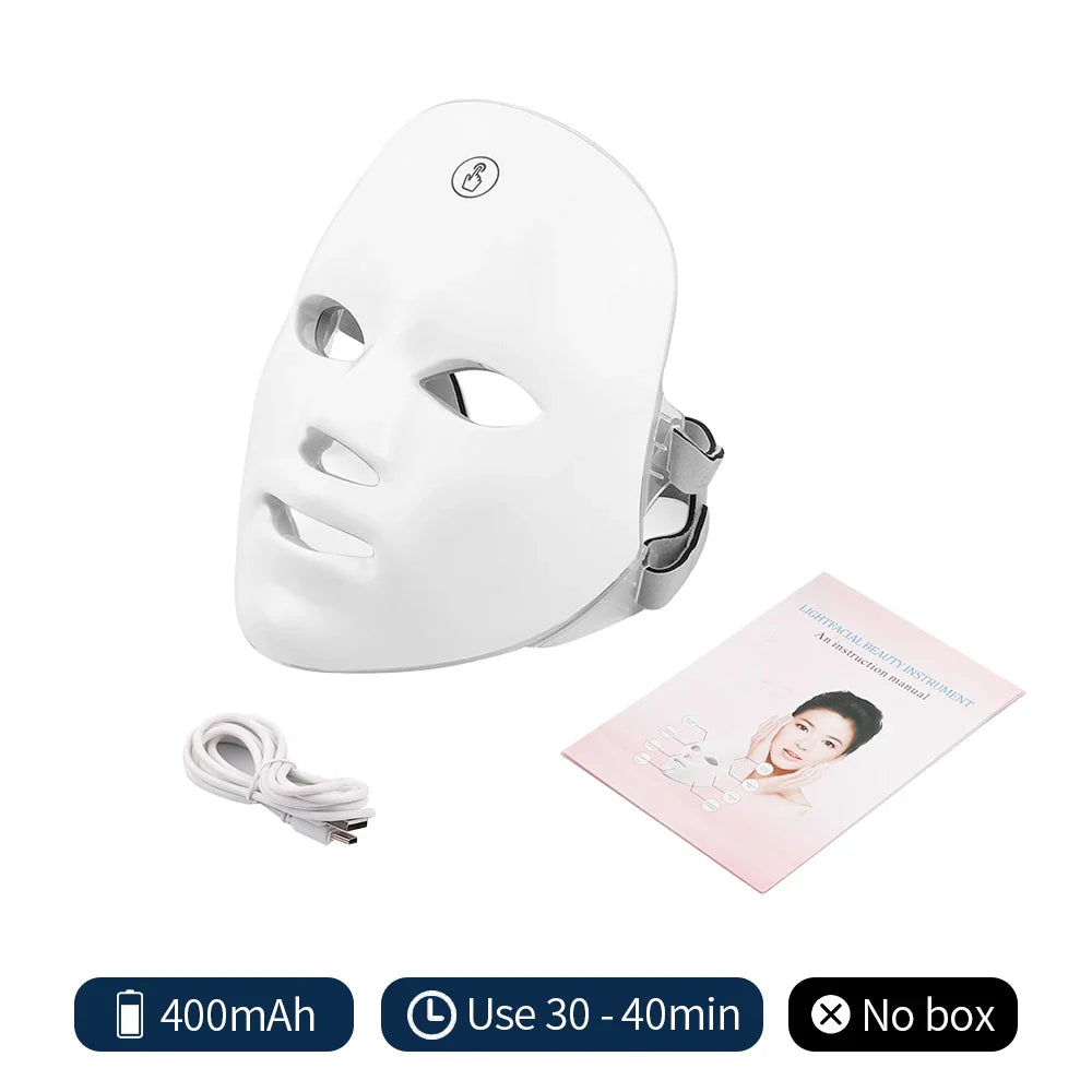 Máscara LED facial recargable