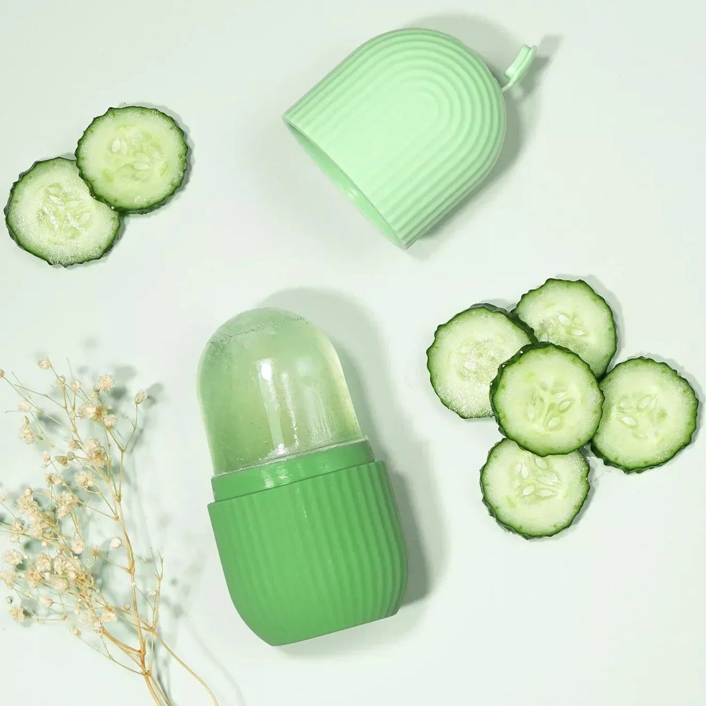 Molde de silicona para cubitos de hielo faciales de belleza facial