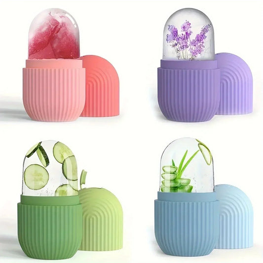 Molde de silicona para cubitos de hielo faciales de belleza facial